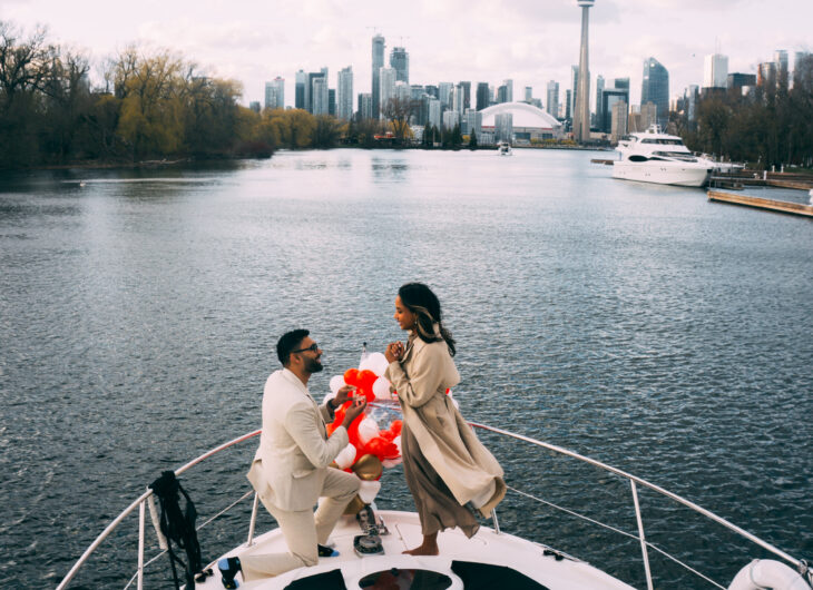 Proposal on yacht in toronto