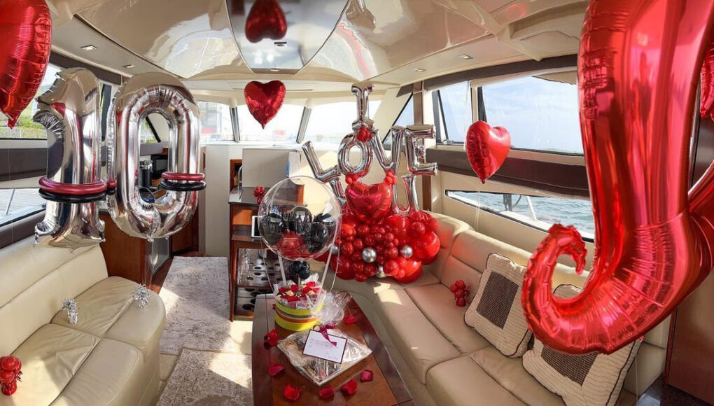 anniversary on yacht