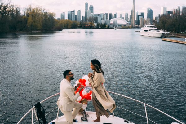 Proposal on yacht in toronto